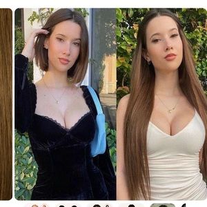 Remy human hair extensions